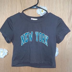 New York cropped tee